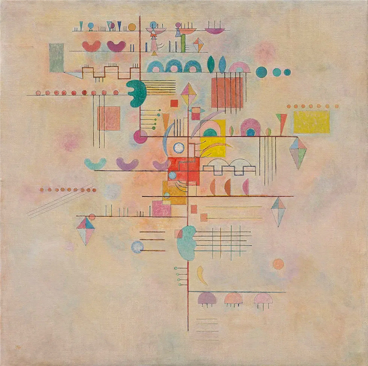 Gentle Ascent 1934 Wassily Kandinsky Abstract Oil Painting